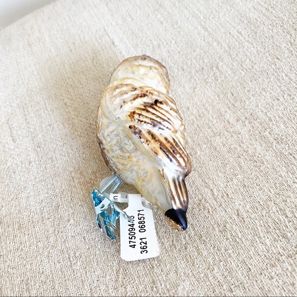 Anthropologie wise owl clip on glass ornament - Picture 3 of 3